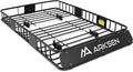 ARKSEN 64" x 39" x 6" Roof Rack Basket with Extension, 150 lb Heavy-Duty Steel Cargo Carrier, Fits Crossbars up to 1.38" Thick, for SUV & Pickup Truck
