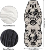 Halloween Skull Car Seat Cover Anti-Slip Back Fabric Haunted House Automobile Front Seat Covers Easy to Install Car Interior Automotive Accessories Suitable for Cars, SUV and Trucks
