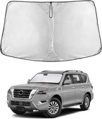 EcoNour Windshield Sunshade Compatible for Nissan Armada 2017-2022 2023 2024, Sun Visor for Front Windshield & Window Sun Shade Cover, UV Heat Blocker & Protector, Car Accessories