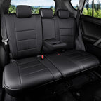 HKZ Fit RAV4 Car Seat Cover Set for 2013 2014 2015 2016 2017 2018 Toyota RAV4 Limited XLE SE Platinum Adventure-Leather(Black)