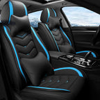 Car Seat Covers Fit for Infiniti g37 2000-2026, Stylish Sport Seat Covers, Waterproof Wear-Resistant Premium Nappa Leather Car Seat Cover.(2 Pcs Front with Pillow/Black Blue)