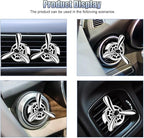 Car Air Condition Outlet Clip, Stylish Propeller Dashboard Air Vent Trim Clips, Air-Driven Diffuser, Creative Automotive Interior Decoration Accessories for Women Men (Silver, 2PCS)