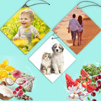Custom Air Freshener for Car - Double Sided Photo Personalized Car Scents Air Freshener, Smell Air Fresheners With Picture for Wardrobe, Bathroom,Hanging Ornaments (lozenge)
