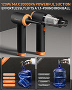 aokway Car Vacuum Portable Cordless 20000PA Powerful Suction, 7800mAh Mini Vacuum Cleaner for Car, Electric Air Duster & Blower, Mini Handheld Vacuum 4-in-1 Rechargeable for Home, Office Desk Cleaning
