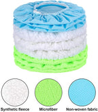 Mudder 20 Pieces Car Orbital Buffer Polisher Pad Bonnet Microfiber Max Bonnet Polishing Buffing Pad Cover (Fluorescent Green,7-8 Inches)