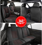 Car Seat Covers Fit for Kia Sorento 2007-2023 2024 2025 Full Set Leather Seat Covers Set with Lumbar Support Premium Automotive Cushion Protector(5 Seat, Black&Red)