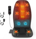 Massage Seat Cushion with Heat, Cooling Back Massager for Chair, Chair Massager for Full Body Massage, Deep Tissue Vibration Pad with 2 Adapters, Gifts for Dad Mom