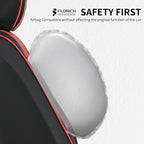 FLORICH Universal Seat Cover Full Set Leather Seat Covers 5 Seats Waterproof Seat Protector Car Seat Cushion Driver Seat Cover Universal Fit for Most Car Truck SUV, Black&Red