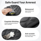Autorder Center Console Cover for 2021-2025 2026 Jeep Grand Cherokee L Accessories Armrest Cushion Cover Nappa Leather Middle Console Covers Grand Cherokee L Console Cushion Pad Anti-Scratch