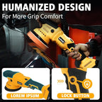Cordless Car Buffer Polisher, 2x2000mAh 21V Batteries 5 Inch Random Orbital Polisher for Car Detailing, Waxing, Polishing, Scratch Removing, 6 Variable Speed Car Buffer Polishing Kit