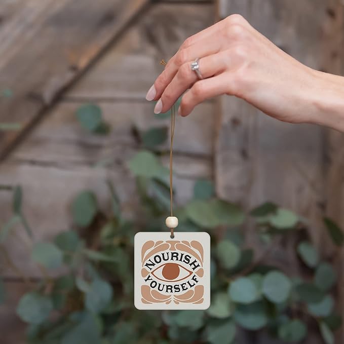 Studio Oh! Scented Hanging Car Air Fresheners - Pack of 2 - Natural & Exclusive Fragrance with DeoBoost Technology - Unique Design with Decorative Bead - Nourish Yourself
