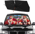 Socira Christmas Car Windshield Sunshade Umbrella Foldable Visor Umbrella Sun Shade Cover Sunshade Front Window Cover Car Accessories Blocks Uv Rays (57" X 30")