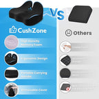 Seat Cushion, Ergonomic Memory Foam Seat Cushions for Office Chairs, Car, Long Trip, Desk Chair, Lab, Extra Large Size for Sciatica & Hip & Tailbone Pain Relief, Sciatica Support (Black)