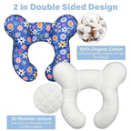 Baby Neck Pillows - Upgraded Toddler Travel Cushion for Toddler Head and Neck, Infant Neck Pillow for Car Plane Stroller Pushchair - Flower D