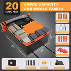 Sailnovo Rooftop Cargo Carrier 20 Cubic PVC Car Roof Cargo Carrier Waterproof Soft-Shell Includes Anti-Slip Mat, 6 Door Hooks, Car Top Carrier for Top of Vehicle with/Without Roof Rack Cross Bar