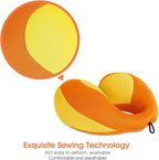 INFANZIA Kids Chin Supporting Travel Neck Pillow, Helps Support Head and Neck, Comfortably Designed for Head, Neck, and Chin Support - Gifts for Toddler/Child/Kids, Orange