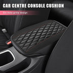 Car Center Console Cushion Pad, PU Leather Waterproof Auto Armrest Box Cover Protector, Comfortable Armrest Seat Box Cover Mat, Universal Car Accessories for SUV Truck (Black)