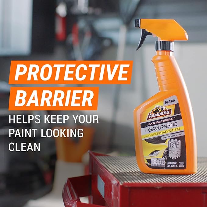 Armor All Extreme Shield + Graphene Coating Spray, 16 fl oz, Car Paint Sealant and Protectant That Repels Water and Dirt, Protects From UV Damage, and Enhances Shine