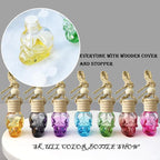 7 PCS Mini 10ml Colors Skull Perfume Bottle for Car Air Freshener Pendant Essential Diffuser Oil Fragrance Aromatherapy Empty Bottle Decor …