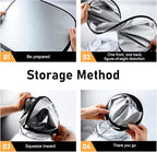 6PCS Reflective Car Windshield Sunshade Kit, Foldable Magnetic Side Window Shade with Storage Bag, Silver Coated UV Protection Heat Shield, Universal Auto Privacy Cover for Baby Camping Napping