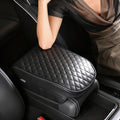 WEIHAO Car Arm Rest Cover Pad, Thick Padding 12.6x7.5x2.36 inch Car Armrest Cushion, Memory Foam Leather Center Console Cushion Pad for Sedans, SUVs, Most Vehicles (Black-1PC)