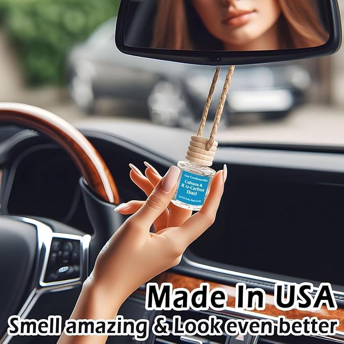 C Classy Car Air Freshener Hanging 4 Pack, Hotel Scent Essential Oil Diffuser for Cars, Cute Car Accessories, Long-Lasting Fragrance, C ar Fresheners for Women&Men, Made in USA
