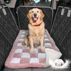 Thickened Dog Bed for Car Back Seat, Upgraded Bottom Non-Slip, Fits Hard Bottom car seat Cover for Dogs, Premium Mixed Color, Dog Car Seat Cover