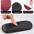 Car Center Console Knee Leg Elbow Cushion Pad, Soft Leather Door Armrest Foot Care Thigh Support Comfort Pillow, Auto Interior Accessories for Knee Pain Relief (Black/Red)