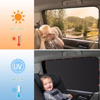 ZATOOTO 4 Pack Car Privacy Curtains, Full Blackout Car Window Shades, Universal Fit for Most Cars, Great for Travel, Camp, Privacy