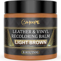 2025 New Advanced Leather Recoloring Balm,Light Brown Leather Repair Kit for Furniture,Leather Dye Filler,Leather Color Restorer for Couches,Leather Scratch Remover for Car Interior