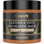 2025 New Advanced Leather Recoloring Balm,Light Brown Leather Repair Kit for Furniture,Leather Dye Filler,Leather Color Restorer for Couches,Leather Scratch Remover for Car Interior