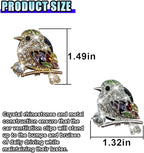 2PCS Bling Bird Car Air Vent Clips, Crystal Rhinestone Auto Air Conditioning Outlet Clip, Cute Car Vent Decorative Clip, Auto Interior Decoration Charm for Women (Bird)