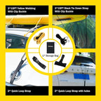 Kayak Roof Racks,Soft Roof Rack Pads,Universal Car Roof Rack for Surfboard/Ski/Kayak Paddle Board/Luggage Carrier System Include 2 Tie Down Straps,2 Tie Down Rope,2 Quick Loop Strap,and Storage Bag