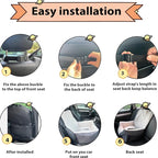 Car Seat Suitable for Small Dogs, Pet CarSeat with Storage and Clip-On Safety Tether, Fully Removable and Washable Dog Car Seat, Dogs Booster Seat Suitable Small Medium Dog