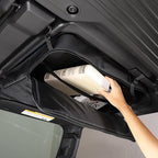 Roof Organizer Bag Storage for Hummer EV Accessories Sunroof Rooftop Panel Waterproof Foldable Heavy Duty Hardtop Cargo Carrier Bag Overhead for Hummer EV SUV Pickup 2022-2025 2026(Front Roof-Right )