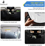 Funny Cat Car Windshield Sun Shade Cute Animal Foldable UV Ray Sun Visor Protector Sunshade to Keep Your Vehicle Cool (55" x 27.6")