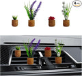 4PCS Plant Air Freshener Vent Clip, 3D Artificial Plant, Cute Mini Car Flower Vase Diffuser, Creative Car Aromatherapy, Interior Decoration Accessories