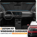 KUST Windshield Sun Shade for Kia Sportage NQ5 2023-2025 2026 Foldable Thicken Window Sunshade UV Protection Keep Cool Sunshield Easy Install Sun Visor Accessories Aluminum Film