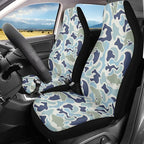 ELEQIN Fish Camo Car Front Seat Covers, 2 Pack Polyester Automotive Seat ProtectorsSoft & Breathable, Automotive Interior Accessories for Most Cars
