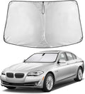 EcoNour Windshield Sunshade Compatible for BMW 5 Series 525i 520i 528i 530i 535d 535i 550i Series 2011-2014 2015 2016, Sun Visor for Window Sun Shade Cover, UV Protector, Car Accessories