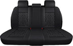 Premium Nappa Leatherette Car Seat Cover Set Custom Fit for Honda CR-V CRV 2000-2023 2024 2025 2026 Water-Proof Breathable Faux Leather Seat Cushion Protectors (Full Set 5 Seats,Grey Line)