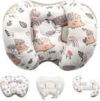 KAKIBLIN Baby Support Pillow, Head and Neck Support, 2 in 1 Banana Neck Pillow for Baby Newborn, Adjustable Stroller Head Pillows for Kids (Hedgehog)