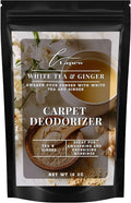 Lapew White Tea & Ginger Carpet Deodorizer Powder - Pet Safe Freshener for Vacuuming | Scented Odor Eliminator for Home | 16 oz