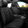 Car Seat Covers for Cadillac CTS 2003-2019, Premium Nappa Leather Car Seat Cover, Stylish Sport Seat Covers， Automobile Seat Cover Sets.(Standard 2 Seats/Pure Black)