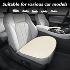 KEYOOG 2PCS Car Seat Covers Cushion, for Car Seat Office Chair, Prevent Seat Dirt, Thin and Breathable, Do Not Affect Seat Ventilation Functions, with Non Slip Bottom, 20.5"x19.3" Beige