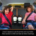 iBuddy Car Seat Cover Waterproof Back Seat Cover for Kids and Dogs Without Smell Heavy Duty and Nonslip Rear Seat Protector Non Stick Fur Bench Seat Cover for SUV Van Easy to Install Machine Washable