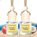 Hanging Car Air Freshener, Long Lasting Essential Oil Diffuser, Non-Toxic New Car Scent, Cute Car Fresheners for Women, 2 Pack Made in USA