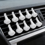 100pcs Air Outlet Clip Vent Clips, Automatic Air Freshener Car Air Conditioner Clips for Home Air Vent Clips Sublimation Air Fresheners Blanks (White)