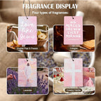 Pink Jesus Christian Car Air Freshener 4 Pcs, His Mercies Are New Every Morning Bible Verse Hanging Air Freshener for Cars Closet Drawer Books, Christian Car Accessories for Women Girls