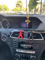 Tronix Cesare Car Air Freshener Cedar Wood Fragrance Black Long Lasting 45 Days Air Vent Clip Uses Alcohol-Free Fragrance Oil Non-Toxic EVA Material, Small (12)